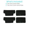 Vive Premium Crutch Pads & Hand Grips - Comfortable, Breathable, Machine Washable Padding - Moisture Wicking & Odor Reducing Pillow Accessory Covers for Adult & Youth Walking Crutches
