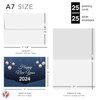 2024 Happy New Year Cards and Envelopes | Elegant Christmas, Holidays, Xmas, New Year's Eve Greeting Cards Set – 25 Half Fold Cards and A7 Envelopes | 5 x 7 inches (A7 Size)
