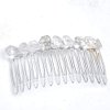 Clear Crystal Quartz Stone Hair Comb