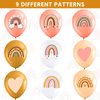 Zomiboo 45 Pcs Boho Rainbow Birthday Party Decorations Baby Shower Latex Balloons Bohemian Rainbow Theme Decor for Boho Rainbow Neutral Happy Birthday Party Wedding Supplies 9 Styles