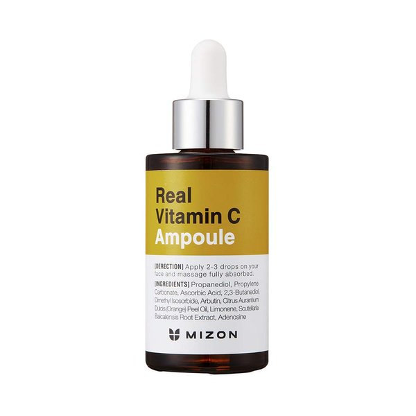 MIZON Real Vitamin C Ampoule, Pure Vitamin C, No Water Added,10 Ingredients, Tone correction treatment, Nutrition, Face Moisturizer (1.01 fl oz)