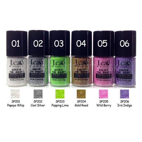 J.cat Beauty Mineral Base Loose Powder Sparkling/glitter Eye Shadow Pigment 12 Colors