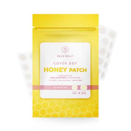 SMARTMED Cover Dot Ollie Belle Hydrocolloid Acne Patches with Honey Invisible Pimple Stickers Blemish Treatment (Honey, 48 dots)