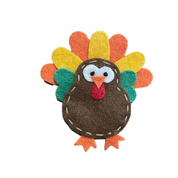 Turkey Hair Clip, Thanksgiving Hair Clip, Girls Hair Accessory, Preppy Gifts