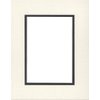 16x20 Double Acid Free White Core Picture Mats Cut for 11x14 Pictures in Cream and Black