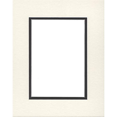 16x20 Double Acid Free White Core Picture Mats Cut for 11x14 Pictures in Cream and Black