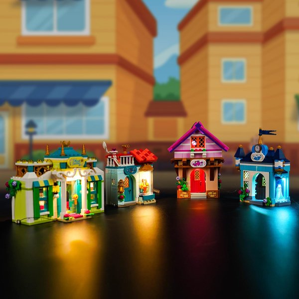 Bourvill LED Light for Lego 43246 Princess Market Adventure Set, Classic Version Light Lighting Building Blocks Model Compatible with Lego 43246(Lights Only, No Model)
