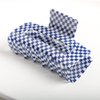 Checkered Hair Claw Clips,Pack of 3,Vintage Blue/White Checkered Claw Clips Cellulose Acetate Banana Clips,Nonslip Hair Clamp for Women Girls (Blue)