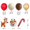 138Pcs Christmas Reindeer Balloon Garland Arch Kit Red Brown Sand White Gold Balloons with Moose Elk Deer Candy Cane Foil Balloon for Christmas Woodland Party Xmas Winter New Year Party Decorations