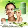 Bupposes Green Tea Face Mask Clay Stick, Blackhead Remover with Green Extract for Face, Deep Cleanse Face Mask Skin Care, Moisturizing, Oil Control for All Skin Types of Men Women (green 3PC)