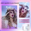 Body Glitter Gel, Quick-Drying & Self-Adhesive Face Glitter, Rave, Concert Glitter Makeup, Holographic Eye,Lip,Hair Glitter, Sparkle Accessories, Cosmetic Grade Sequins(#02 Stardust Pink）