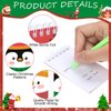 Jetec 48 Pcs Christmas Notepads Set Mini Spiral Notebook Fun Cartoon Gel Pens Snowman Pad Party Favors Christmas Goodies Bags Fillers for Birthday Home School Supplies