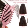 Curl Defining Brush,2024 Curly Hair Brush,Vented Hair Brush for Detangling, Shaping and Defining Curls For Women and Men Less Pulling (Pink)