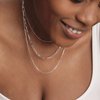 CAROVO Dainty Silver Necklace for Women 14K Plated Layered Chain Necklaces Trible Layering Paper Clip Box Simple Chain Link Necklace Layered Necklaces for Women