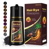 Coffee Hair Dye Shampoo 3 in 1, Hair Color Shampoo Brown Hair Dye for Men & Women, Shampoo Para Canas, Long-Lasting Hair Dye Shampoo for 100% Gray Hair Coverage Salon Home Use Hair Dye 500ml (Coffee)
