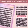 MLEN DIARY Lash Cluster DIY Eyelash Extensions 100 Clusters Lashes 10-16mm D Curl Mega Wispy Volume Individual Lashes Eyelash Clusters Extensions DIY at Home