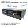 3050 12V Car Stereo Audio MP3 Player with Bluetooth Handsfree Calls, Music Play, FM Radio, Dual USB/AUX Playback, 7-Color LED Lights,VA LCD Display & Remote Control, Phone Charging