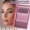 Goddvenus Lash Clusters Kit Wispy Individual Lashes Extension Kit Natural DIY Cluster Eyelash Extensions Kit C Curl Fluffy Waterproof Eyelashes Clusters (165pcs 10-18mm)
