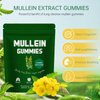 Mullein Gummies for Lung Cleanse, Daily Respiratory Health Gummies Support for Smokers, 2000mg Mullein Leaf herb Extract Supplements- 60 Gummies Per Bag 2 PCS Per Day Green