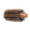 Healthcom 3-in-1 Premium Brush Set for Women & Men: Natural Boar Bristle Round Hair Brush, Nylon Pin Styling Brush, Wooden Comb for Drying, Curling, and Styling Hair