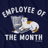 Chowdaheadz Employee of The Month Cat T-Shirt Navy