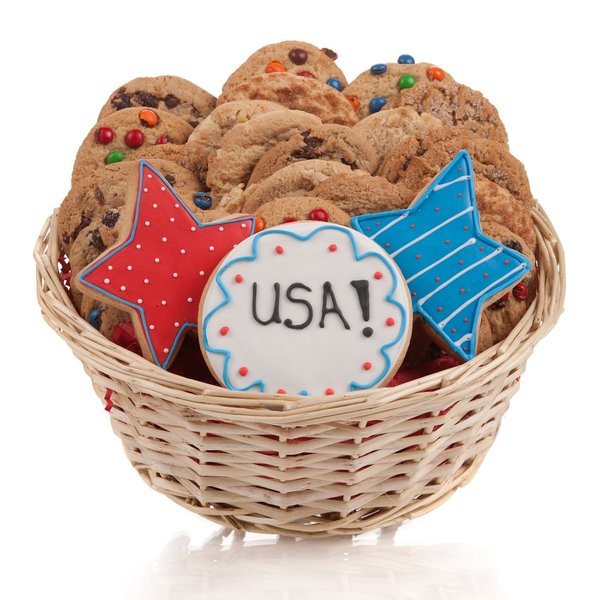 Patriotic Cookie Gift Basket- 24 Pc.