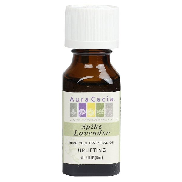 Aura Cacia Lavender (Spike), Essential Oil, 0.5-Ounce Bottle