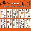 JCFIRE 90+ Styles Halloween Temporary Tattoos for Kids Halloween Party Favors, Glow in Dark Tattoos Bulk Halloween Birthday Party Decorations Supplies Goodie Bags Fillers Activities Games Accessories