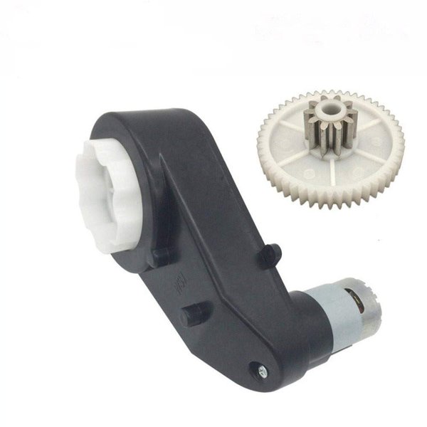 weelye 12V550 40000RPM Gearbox With High Torque 12V DC Motor for Kids Ride on Car SUV Parts, Electric Motor with Gear Box High Speed RS550 DC Motor Match Children Ride on Toys Accessories