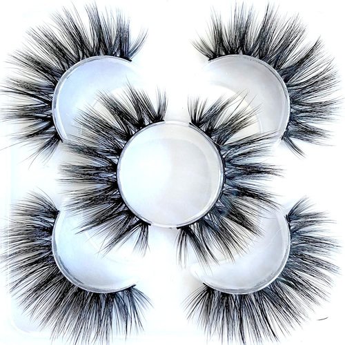 Sunniess False Eyelashes 8D Faux Mink Lashes 100% Handmade Reusable Natural Look Fake Eye lashes Cat-Eye Fluffy Wispy Lashes Dramatic Long Thick Volume Soft Lashes Packs (8d15)