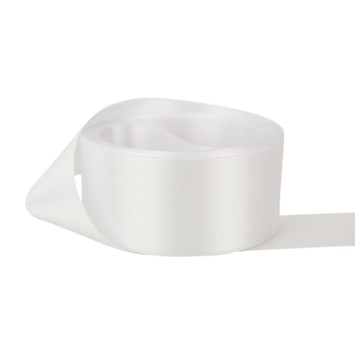GBSTORE 1 1/2 inch 25 Yards White Satin Ribbon Perfect for Wedding, Gift Wrapping