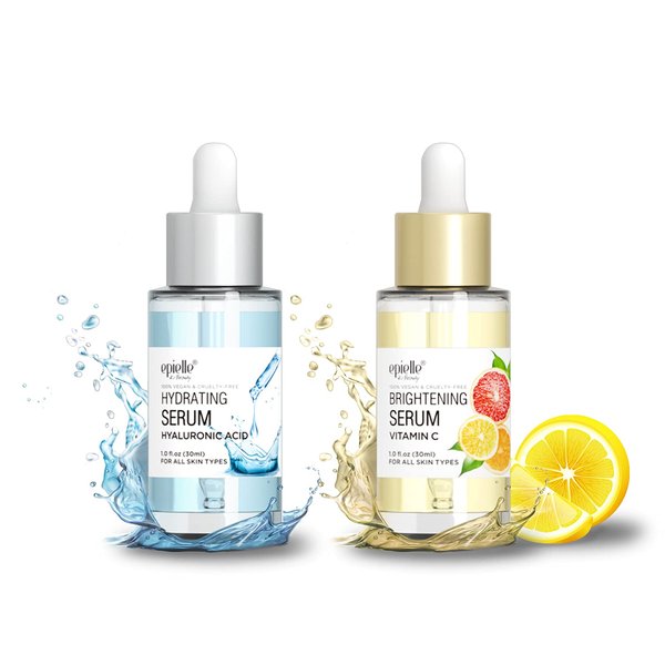 Epielle Hydrating Hyaluronic Acid Serum with Vitamin C - 100% Vegan and Cruelty-Free - For Normal Skin Types