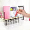 Hedume 2 Pack Lip Gloss Holder Organizer, 24 Spaces Acrylic Lip Gloss Organizer & Beauty Makeup Holder, Lipgloss Display Case for Tall Lip Gloss/Lipstick Products