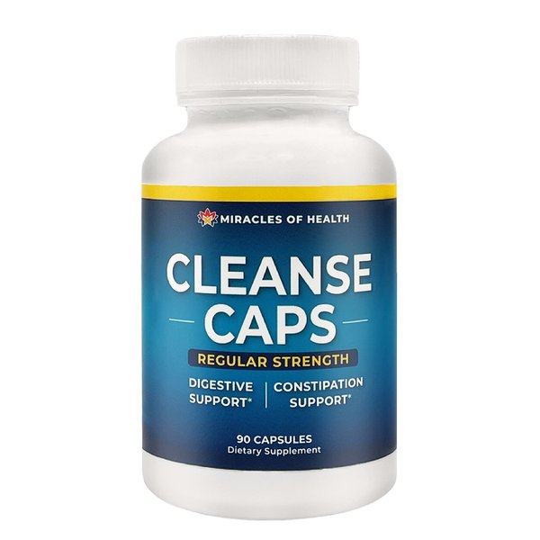 Miracles of Health Herbal Cleanse Caps - Regular Strength | 100% Natural Laxative and Colon Cleanser