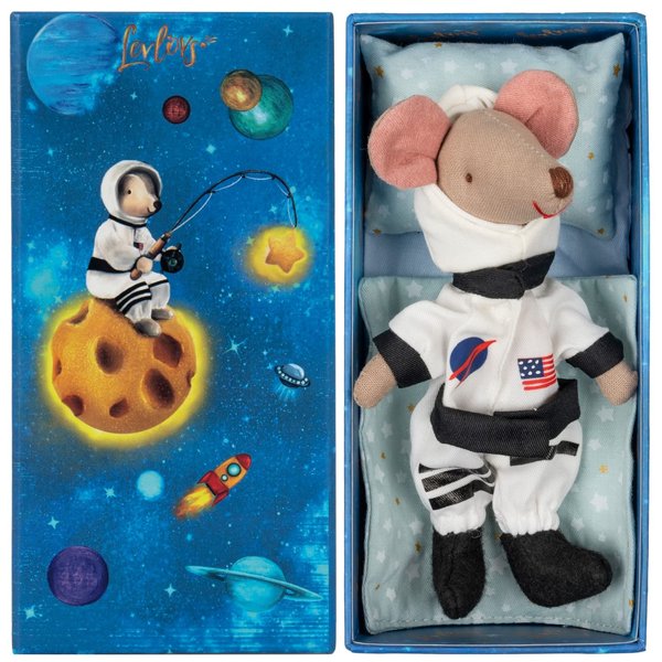 LEVLOVS Christmas Mouse in a Matchbox and Friends Toy Baby Registry Gift Astronaut Plush Toy Mouse