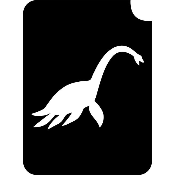 Dinosaur Body Art Glitter Makeup Tattoo Stencil- 5 Pack (Plesiosaurus)