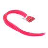 SWACC 12 Pcs Straight One Color Party Highlights Clip on in Hair Extensions Colored Hair Streak Synthetic Hairpieces (Neon Pink)
