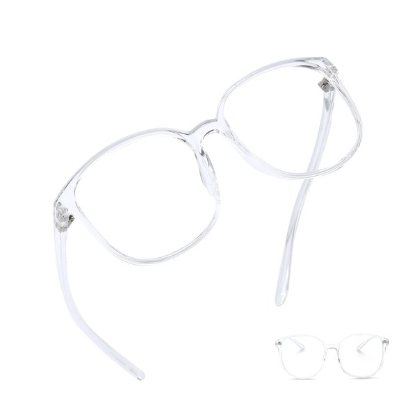 ILLAOI Blue Light Blocking Glasses Oversized - Phones|TV Eyeglasses for Women Men, Anti Eyestrain&Glare Computer Glasses