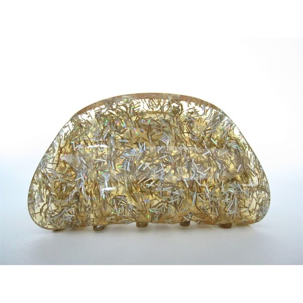 Generic Gold colorful glitter marbled hair claw clip