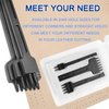 Prong Punch Tool Set - 3pcs 6mm Leather Row Round Hole Tooth Punch Tool, 2/4/6 Prong Tooth Circular Cut Lacing Stitching Chisel DIY Leathercraft Punching Accessories Kits for Leather Craft Supplies