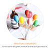 TOYANDONA 50Pcs Miniature Balloons Dollhouse 3D Balloons Cake Picks Plastic for Fairy Garden Bonsai Dollhouse Cupcake Toppers Birthday Cake Toppers Decorations ( Ball Shape )