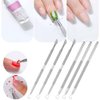 8 Pack Stainless Steel Triangle Cuticle Pusher Double-head Nails Dead Skin Remover Cuticle Trimmer Stick Manicure Polish Tools for Manicure Beauty Salon