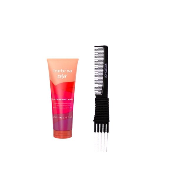 Inebrya Color Perfect Mask (8.45 oz) with Teasing Comb Pack of 1