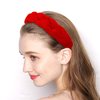RINVEE Headbands for Women Velvet Braided Headbands Fashion Hairband Criss Cross Hair Accessories, Red