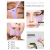 DogieLyn Slanted Ultra Thin Winged Eyeliner Brush Silicone Eye Liner Stencils Makeup Aid,Angled Eyeliner Brush Slanted-Small Thin Winged Liner Eyeshadow Eyebrow Tool(Purple)