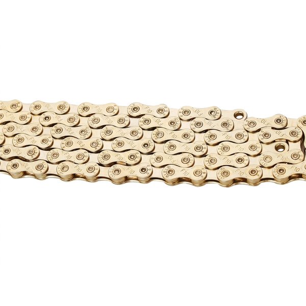 FSC 10 Speed 116 Links Bicycle Chain, Silver,Gold (1/2x11/128-Inch) Compatible with 9 Speed (Gold)