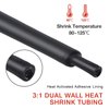 1/4" Heat Shrink Tubing, 32.8 Ft 3:1 Dual Wall Adhesive Lined Heat Shrink Tube, Marine Grade Waterproof Shrink Wrap Tubing, Electrical Industrial Automotive Sealing Shrink Tube for Wire Insulation