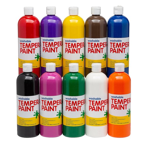 Washable Tempera Paint Set (10 Bright Colors) Craft and Learning Activities for Kids (5)