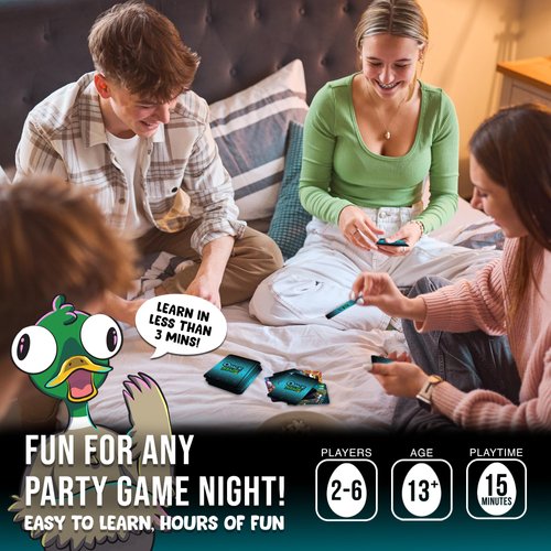 Chicken Challengers Quack Heads Card Game The 4D Rock Paper Scissors Bluffing Party Game | Competitive and Fun for Adults & Teens, 2-6 Players, Ages 13+, Perfect for Party and Family Game Nights