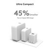 Qackenm 30W USB C Charger Block, GaN Nano Fast Charger, 2 Port Compact Charger with Foldable Plug for iPhone 16/16 Plus/16 Pro/16 Pro Max, 15/14/13 Series, Pixel, Galaxy, iPad/iPad Mini and More White